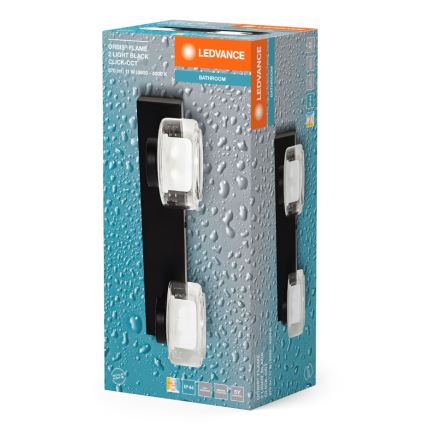 Ledvance - LED Koupelnové nástěnné svítidlo ORBIS FLAME 2xLED/5,5W/230V 3000/4000K IP44 černá