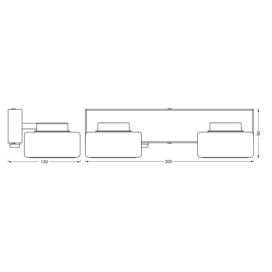 Ledvance - LED Koupelnové nástěnné svítidlo ORBIS FLAME 2xLED/5,5W/230V 3000/4000K IP44 černá