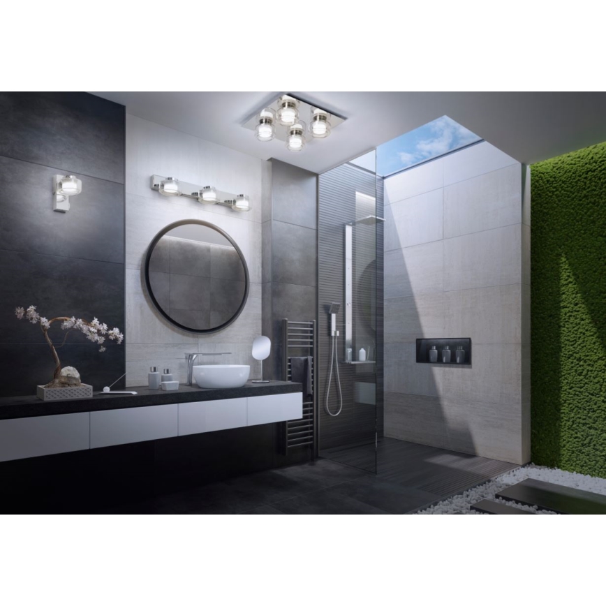 Ledvance - LED Koupelnové nástěnné svítidlo ORBIS FLAME 2xLED/5,5W/230V 3000/4000K IP44 lesklý chrom