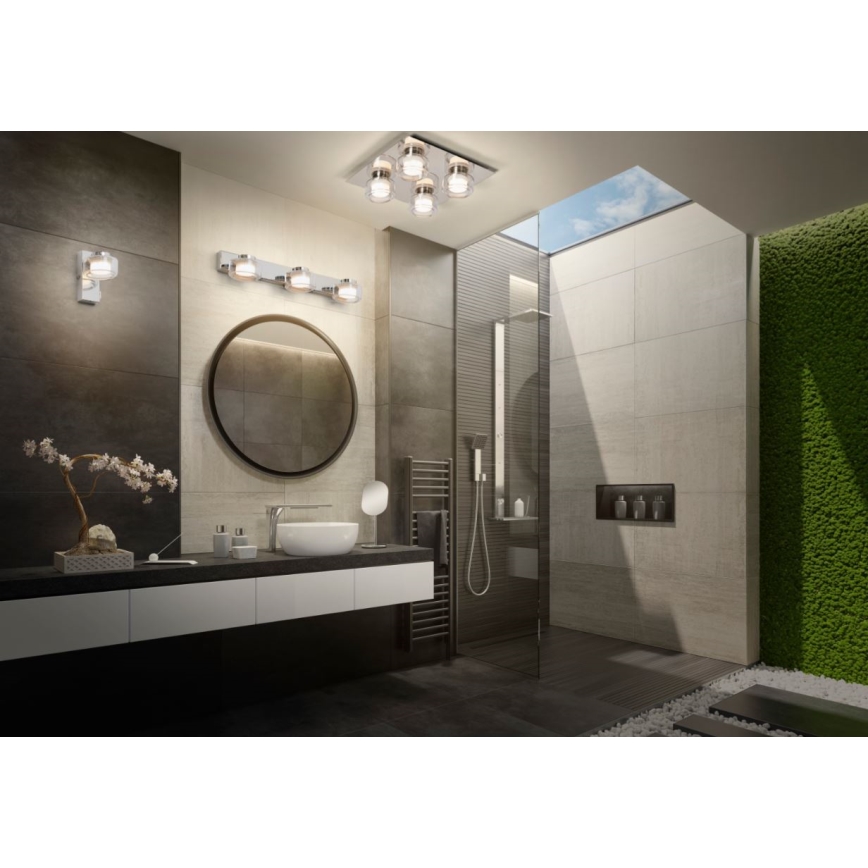 Ledvance - LED Koupelnové nástěnné svítidlo ORBIS FLAME 2xLED/5,5W/230V 3000/4000K IP44 lesklý chrom