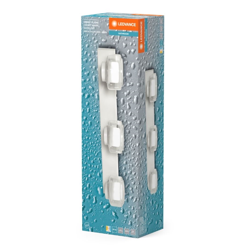 Ledvance - LED Koupelnové nástěnné svítidlo ORBIS FLAME 3xLED/5,5W/230V 3000/4000K IP44 bílá