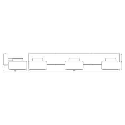 Ledvance - LED Koupelnové nástěnné svítidlo ORBIS FLAME 3xLED/5,5W/230V 3000/4000K IP44 lesklý chrom