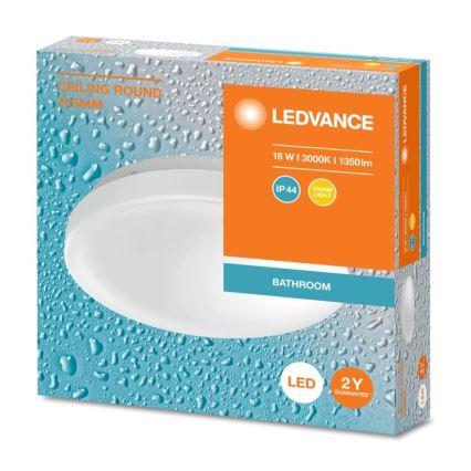 Ledvance - LED Koupelnové stropní svítidlo CEILING ROUND LED/18W/230V 3000K IP44