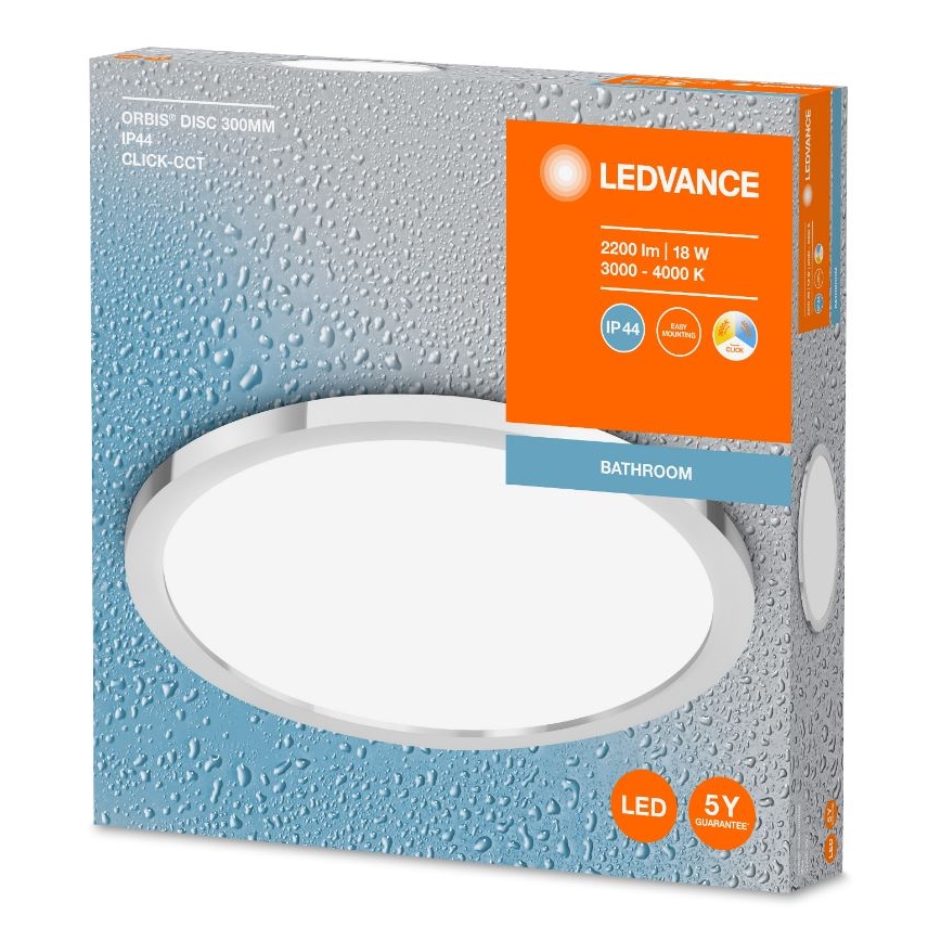 Ledvance - LED Koupelnové stropní svítidlo DISC LED/18W/230V 3000/4000K IP44