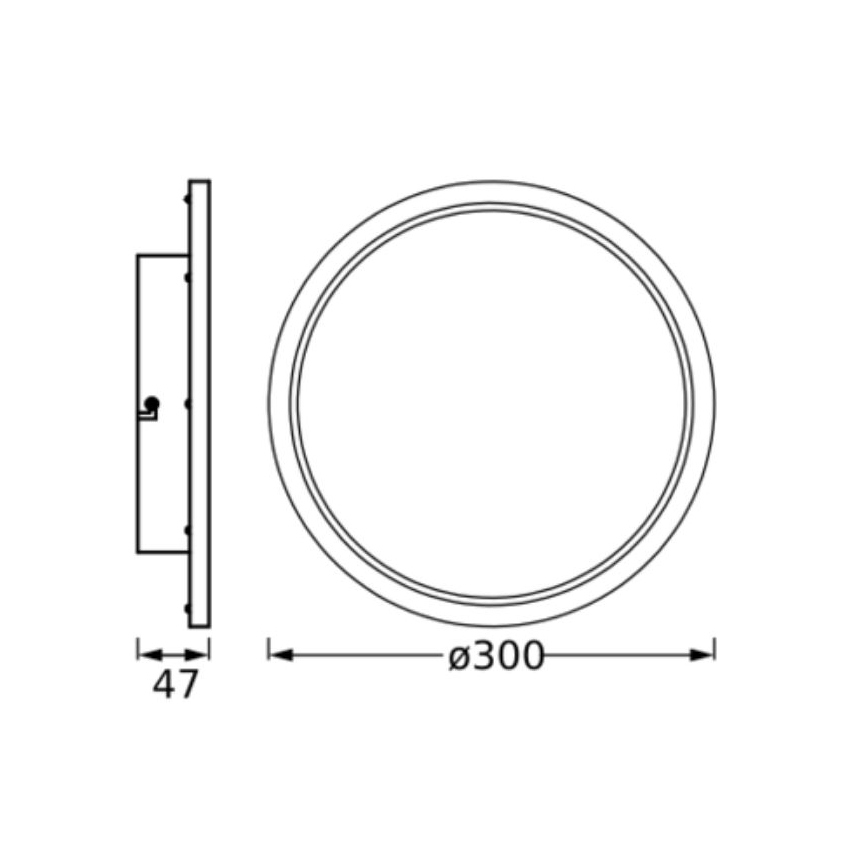 Ledvance - LED Koupelnové stropní svítidlo DISC LED/18W/230V 3000/4000K IP44