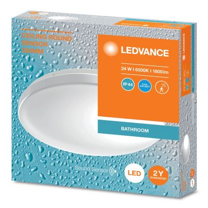 Ledvance - LED Koupelnové stropní svítidlo se senzorem CEILING ROUND LED/24W/230V IP44