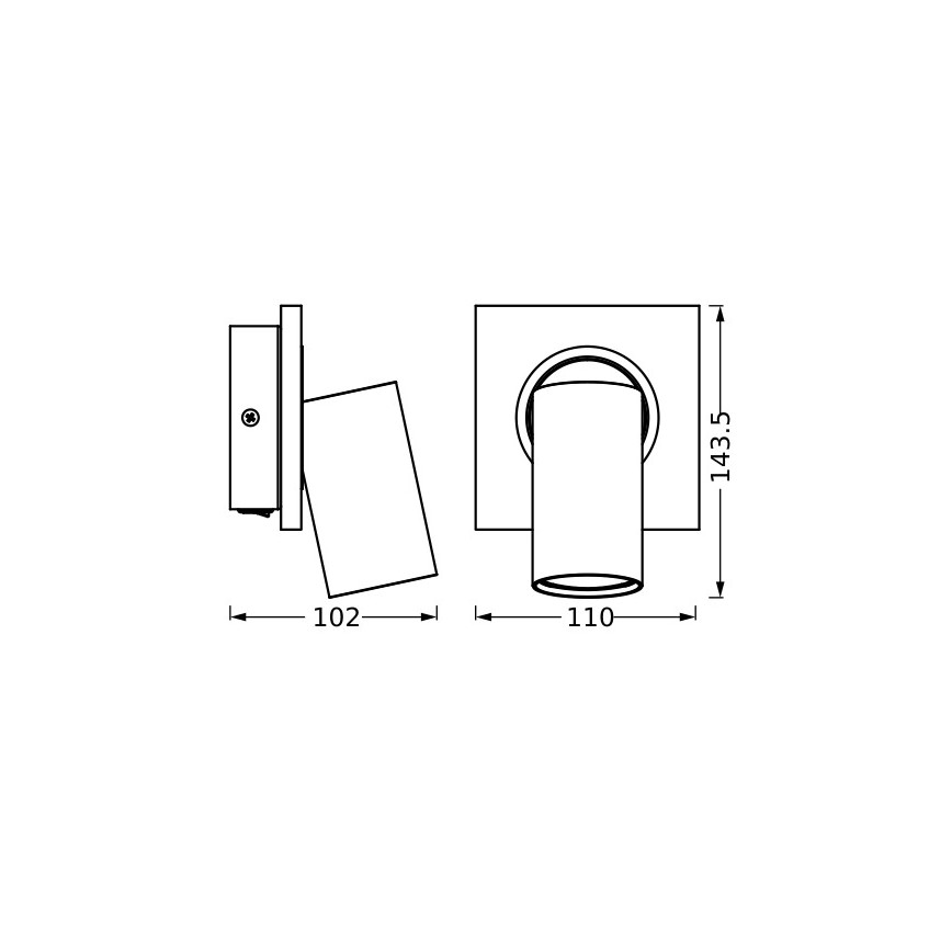 Ledvance - LED Nástěnné bodové svítidlo DECOR MERCURY 1xGU10/3,4W/230V