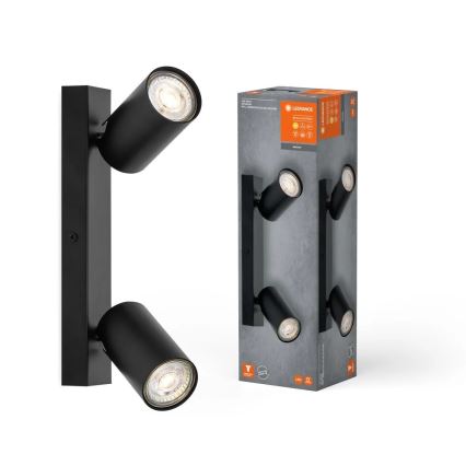 Ledvance - LED Nástěnné bodové svítidlo OCTAGON 2xGU10/3,4W/230V 2700K černá