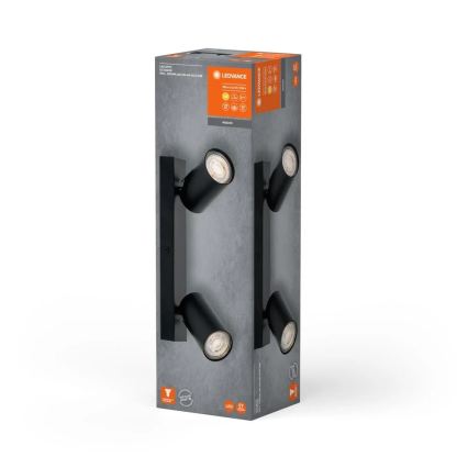Ledvance - LED Nástěnné bodové svítidlo OCTAGON 2xGU10/3,4W/230V 2700K černá
