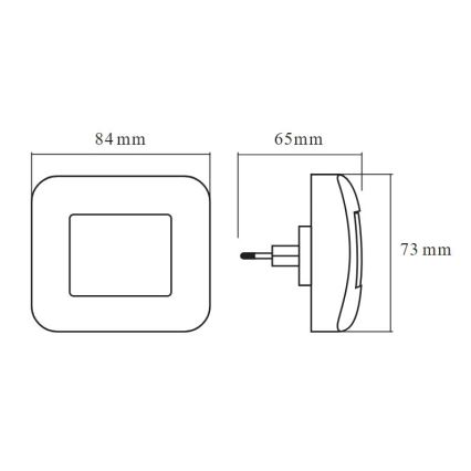 Ledvance - LED Noční světlo se senzorem LUNETTA LED/0,2W/230V