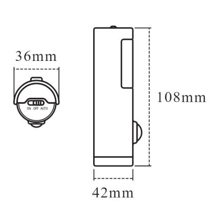 Ledvance - LED Orientační svítidlo se senzorem NIGHTLUX LED/0,35W/3xAAA IP54