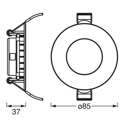 Ledvance - LED Podhledové svítidlo SLIM LED/4,5W/230V 4000K