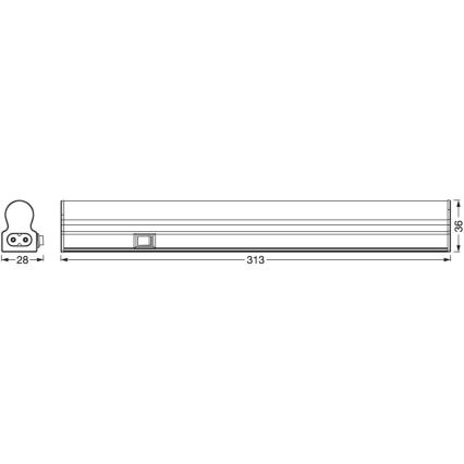 Ledvance - LED Podlinkové svítidlo se senzorem BATTEN LED/4W/230V 32 cm