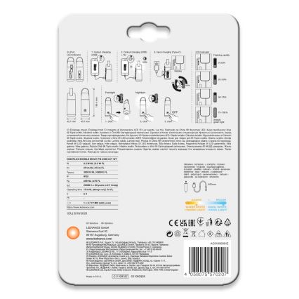 Ledvance - LED Power bank s funkcí svítilny MOBILE LED/0,5W/5V 1800 mAh 2xUSB