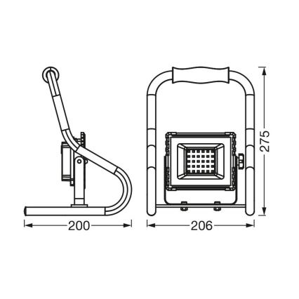 Ledvance - LED Reflektor R-STAND LED/10W/5V 2200 mAh IP44