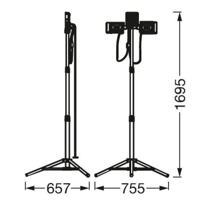 Ledvance - LED Reflektor s držákem TRIPOD 1xLED/30W/230V + 2xLED/5W IP65