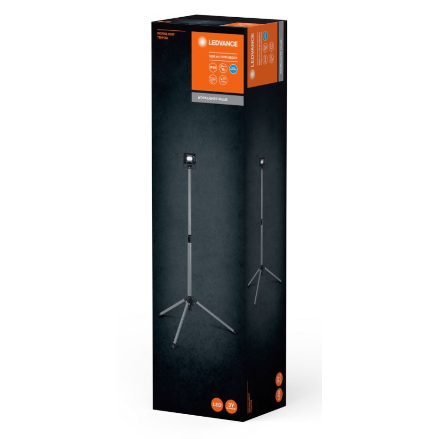 Ledvance - LED Venkovní reflektor s držákem WORKLIGHT TRIPOD LED/10W/230V 6500K IP65