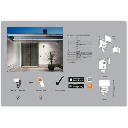 Ledvance - LED Reflektor se senzorem a kamerou SMART+ LED/24W/230V IP44 Wi-Fi