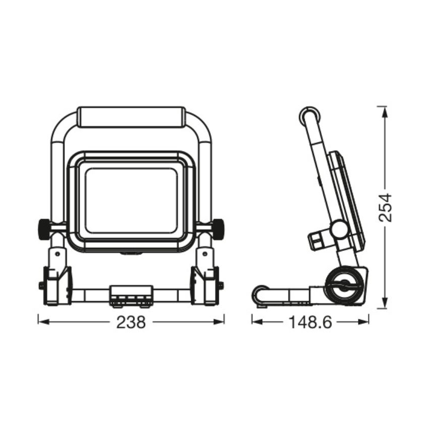 Ledvance - LED Venkovní reflektor WORKLIGHT R-STAND LED/20W/230V 6500K IP54