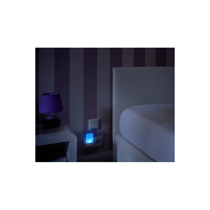 Ledvance - LED RGB Noční světlo se senzorem LUNETTA LED/0,28W/230V