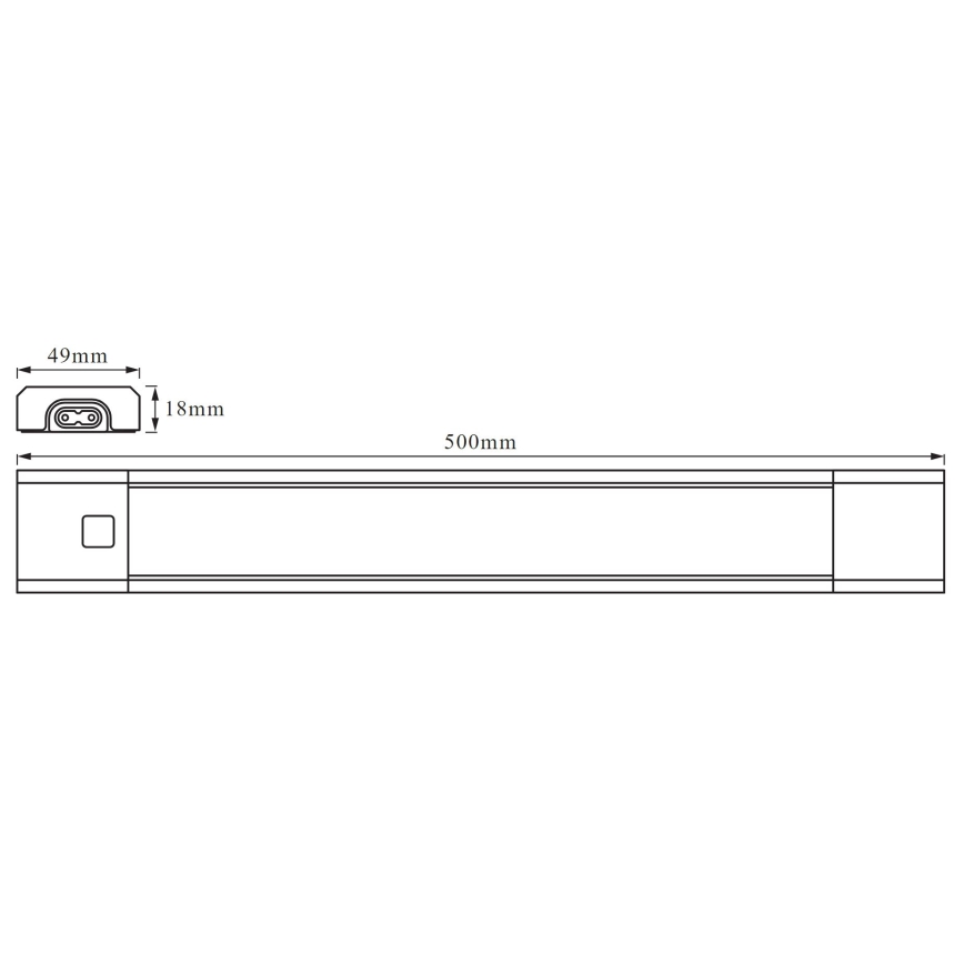 Ledvance - LED RGB Stmívatelné podlinkové svítidlo SLIM LED/8W/230V + dálkové ovládání