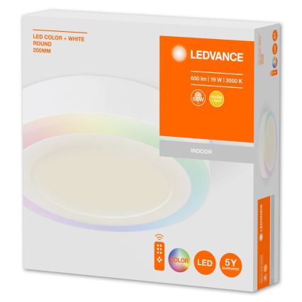 Ledvance - LED RGB Stmívatelné stropní svítidlo LED/19W/230V + dálkové ovládání