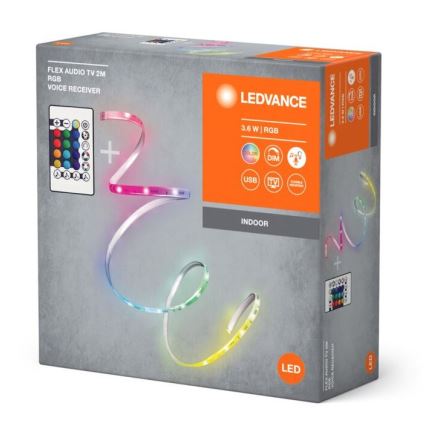 Ledvance - LED RGB Stmívatelný pásek pro TV FLEX AUDIO 2m LED/3,6W/5V + dálkové ovládání