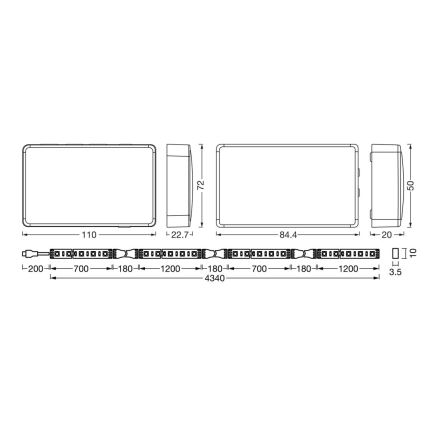 Ledvance - LED RGB Stmívatelný pásek pro TV SYNCH BOX FLEX SMART+ MAGIC 4,5m LED/18W/230V Wi-Fi