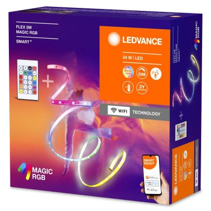 Ledvance - LED RGB Stmívatelný pásek SMART+ MAGIC FLEX 5m LED/24W/230V Wi-Fi + dálkové ovládání