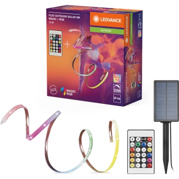 Ledvance - LED RGB Stmívatelný solární pásek FLEX MAGIC 5m LED/1,6W/5V + dálkové ovládání