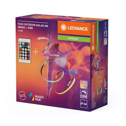Ledvance - LED RGB Stmívatelný solární pásek FLEX MAGIC 5m LED/1,6W/5V + dálkové ovládání