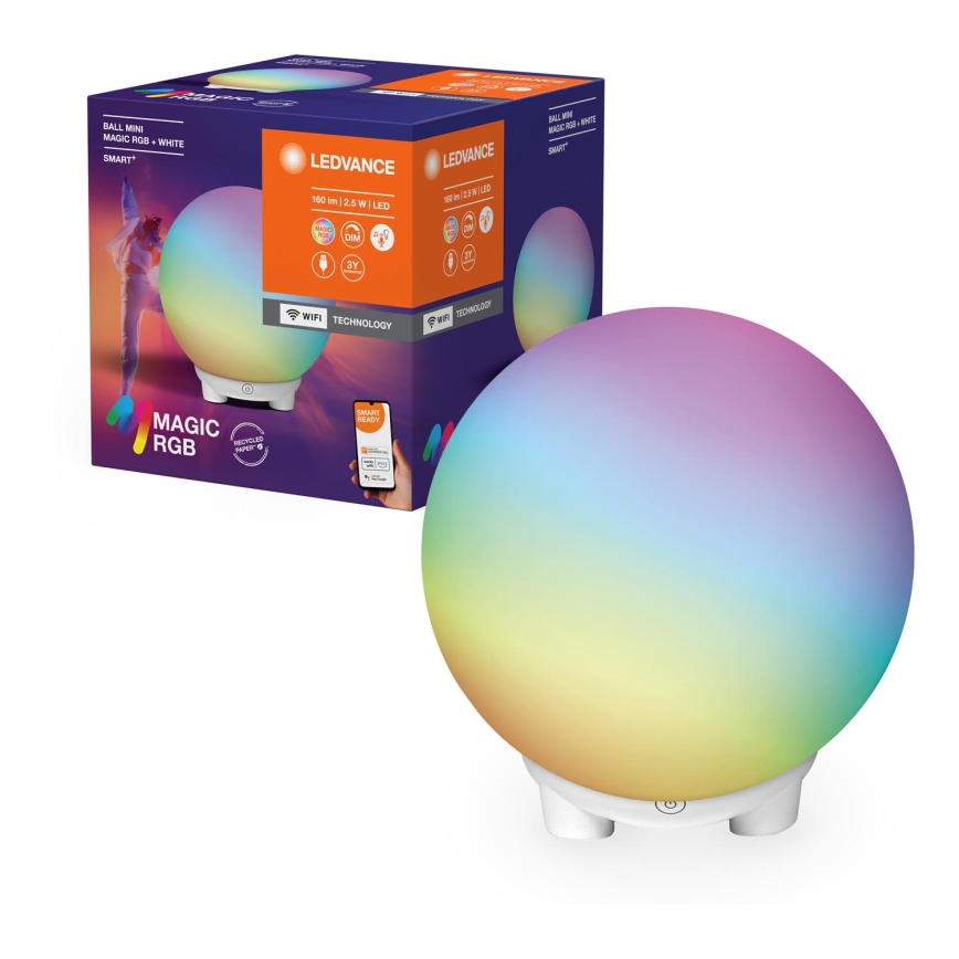 Ledvance - LED RGBW Stmívatelná nabíjecí stolní lampa SMART+ MAGIC LED/2,5W/5V 2200-6500K Wi-Fi