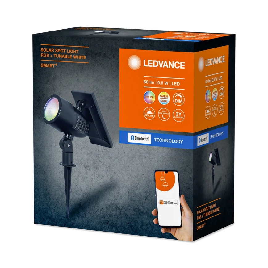 Ledvance - LED RGBW Stmívatelná solární lampa SMART+ SOLAR LED/0,6W/3,7V 2000 mAh 3000-6500K IP44