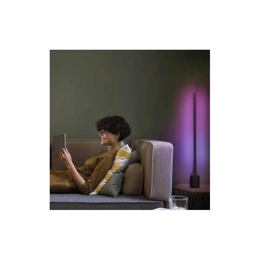 Ledvance - LED RGBW Stmívatelná stojací lampa SMART+ FLOOR LED/8W/230V 2700-6500K Wi-Fi černá + dálkové ovládání