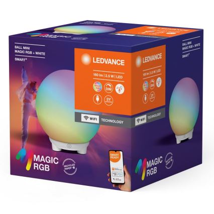 Ledvance - LED RGBW Stmívatelná nabíjecí stolní lampa SMART+ MAGIC LED/2,5W/5V 2200-6500K Wi-Fi