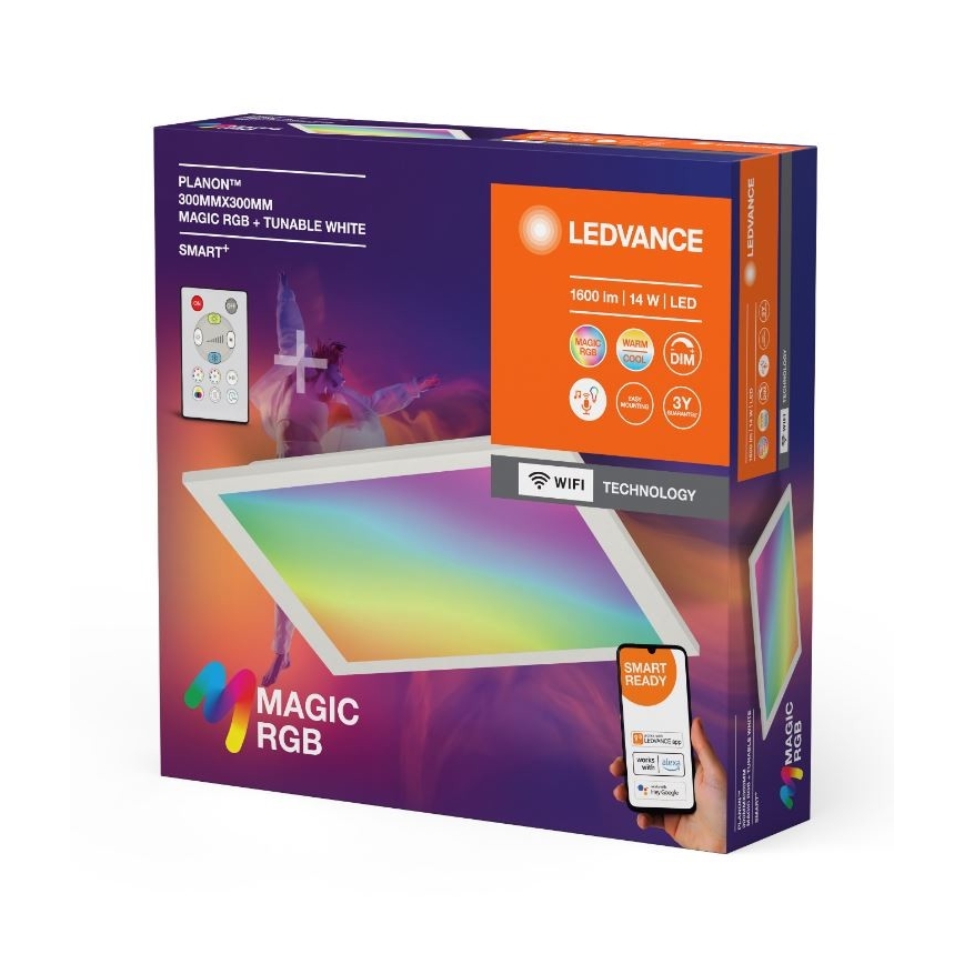 Ledvance - LED RGBW Stmívatelné stropní svítidlo SMART+ MAGIC LED/14W/230V 2700-6500K Wi-Fi + dálkové ovládání