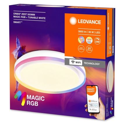 Ledvance - LED RGBW Stmívatelné stropní svítidlo SMART+ MAGIC LED/38W/230V  2700-6500K Wi-Fi