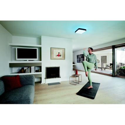 Ledvance - LED RGBW Stmívatelné stropní svítidlo SMART+ ORBIS LED/28W/230V 3000-6500K Wi-Fi černá