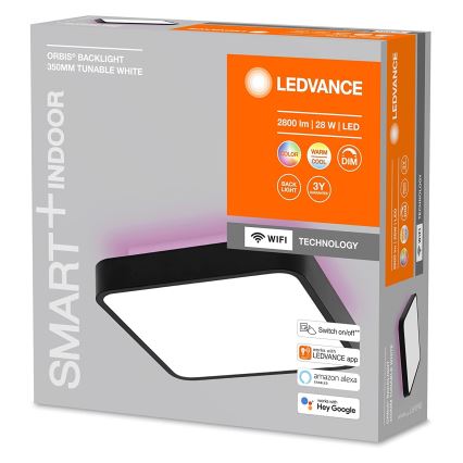 Ledvance - LED RGBW Stmívatelné stropní svítidlo SMART+ ORBIS LED/28W/230V 3000-6500K Wi-Fi černá