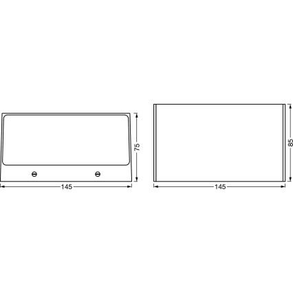 Ledvance - LED RGBW Stmívatelné venkovní nástěnné svítidlo SMART+ BRICK LED/14W/230V Wi-Fi IP44