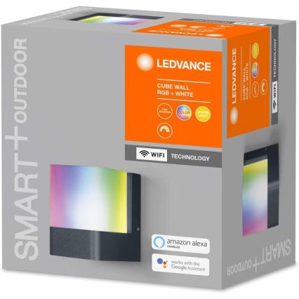 Ledvance - LED RGBW Venkovní nástěnné svítidlo SMART+ CUBE LED/9,5W/230V IP44 Wi-Fi