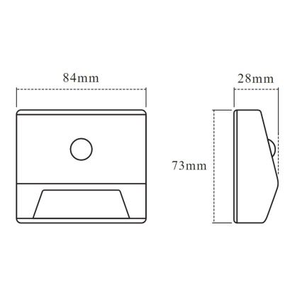 Ledvance - LED Schodišťové svítidlo se senzorem NIGHTLUX LED/0,25W/3×AAA IP54