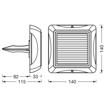 Ledvance - LED Stmívatelná solární lampa ENDURA STYLE SOLAR LED/1,2W/3,7V IP65