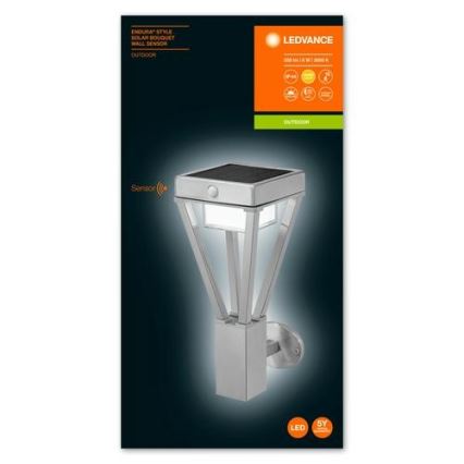 Ledvance - LED Solární nástěnné svítidlo se senzorem BOUQUET LED/6W/3,7V IP44