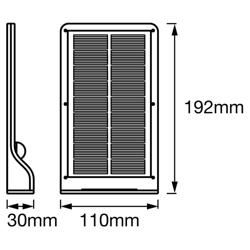 Ledvance - LED Solární nástěnné svítidlo se senzorem DOORLED LED/3W/3,3V 2000 mAh IP44
