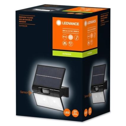 Ledvance - LED Venkovní solární nástěnný reflektor se senzorem FLOOD LED/2,9W/3,7V IP44