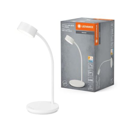 Ledvance - LED Stmívatelná dotyková stolní lampa OFFICE LED/4,8W/5V 3000-6500K bílá