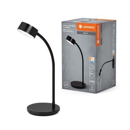 Ledvance - LED Stmívatelná dotyková stolní lampa OFFICE LED/4,8W/5V 3000-6500K černá