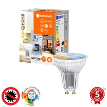 Ledvance - LED Stmívatelná antibakteriální žárovka SMART+ SUN@HOME PAR16 GU10/4,9W/230V Wi-Fi CRI 95 2200 - 5000k