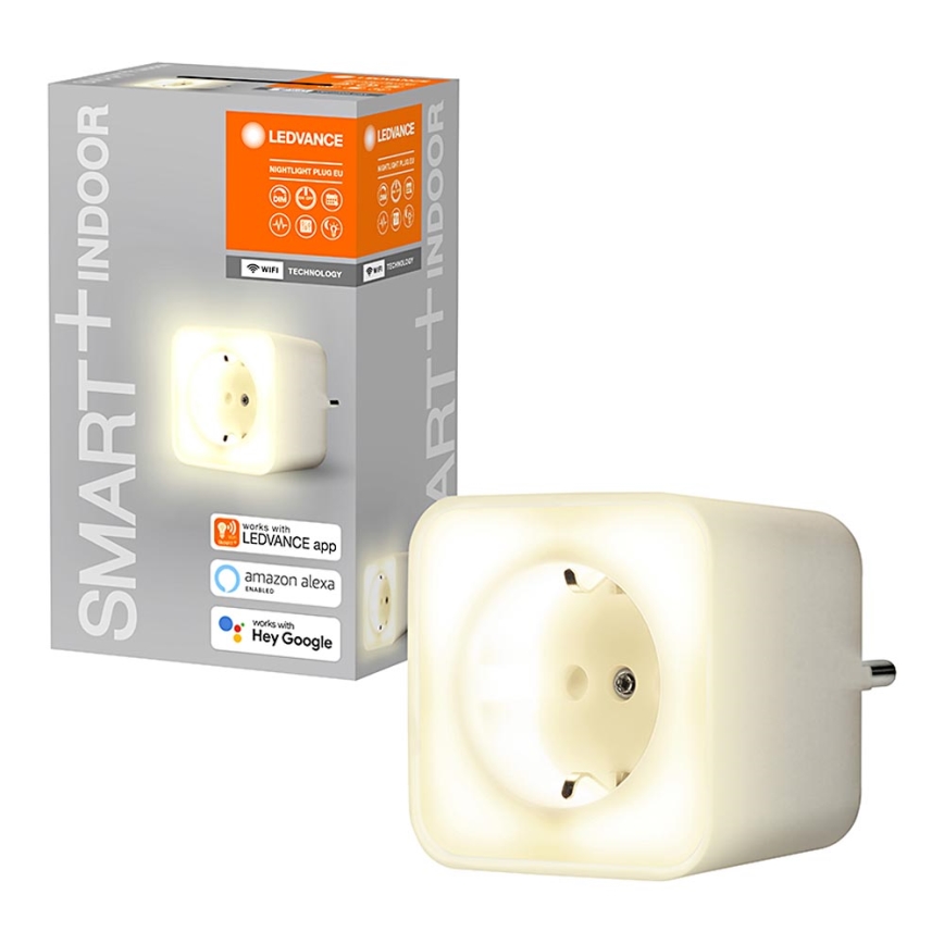 Ledvance - LED Stmívatelná chytrá zásuvka s osvětlením SMART+ PLUG 3680W Wi-Fi